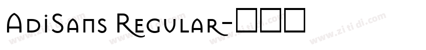 AdiSans Regular字体转换